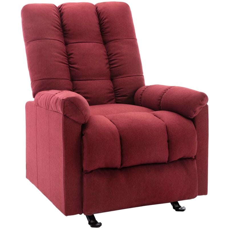 

Sillón reclinable de tela rojo tinto