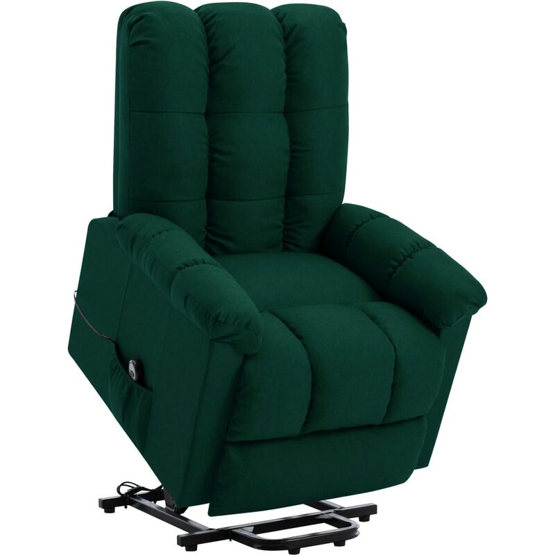 

Sillón reclinable de tela verde oscuro