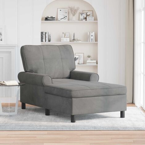 Sillón reclinable Gris oscuro 91 x 157 x 91 cm Terciopelo