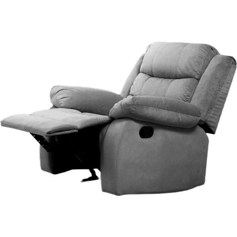 Sillon Reclinable Manual Houston 1 Plaza Gris