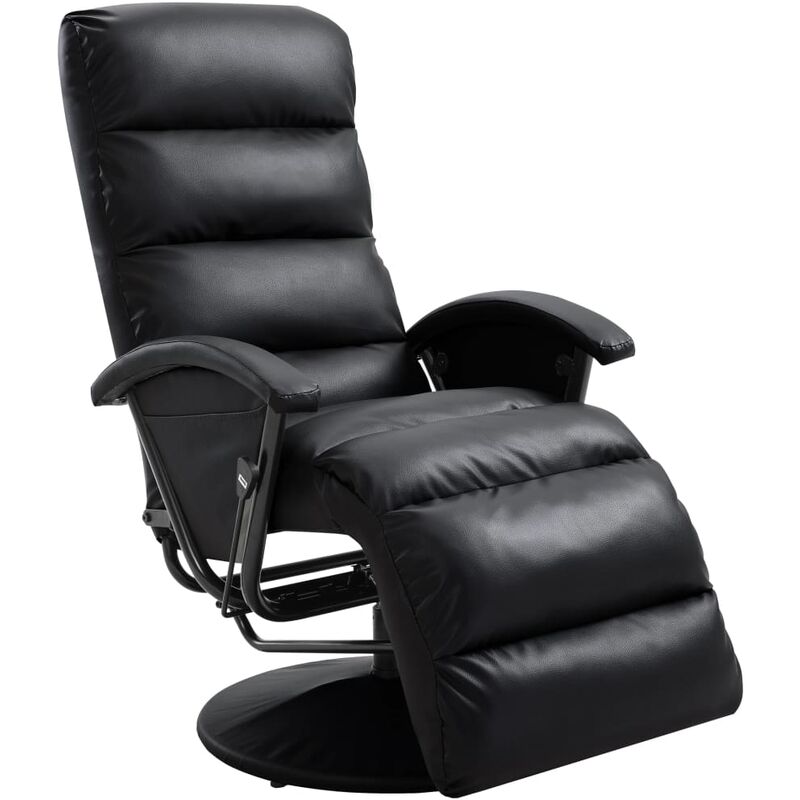 

Sillón reclinable para TV de cuero sintético negro