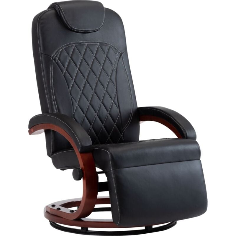 

Vidaxl - Sillón Reclinable para TV de Cuero Sintético Negro - Negro