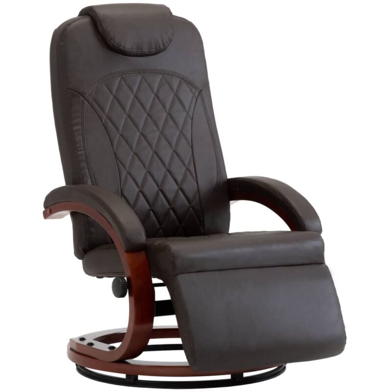 

Sillón Reclinable para TV de Cuero Sintético Marrón - Marrón - Vidaxl