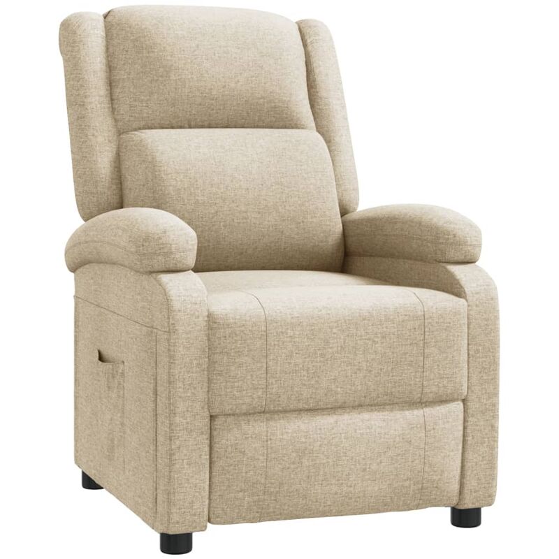 

Sillón Reclinable para TV de Tela Crema - Crema - Vidaxl