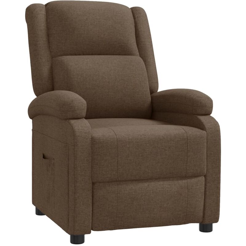 

vidaXL Sillón Reclinable para TV de Tela Marrón - Marrón