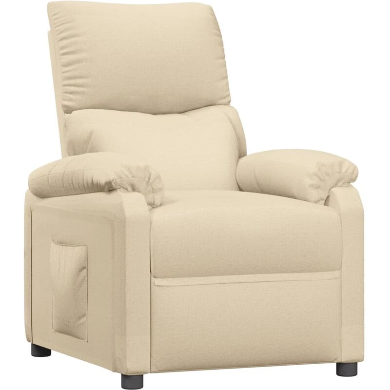 

Sillón Reclinable para TV de Tela Crema - Crema - Vidaxl