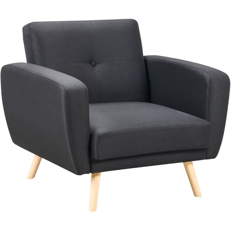 

Sillón de poliéster negro FLORLI