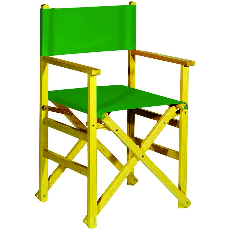 

Sillon director plegable madera de haya amarillo lona verde