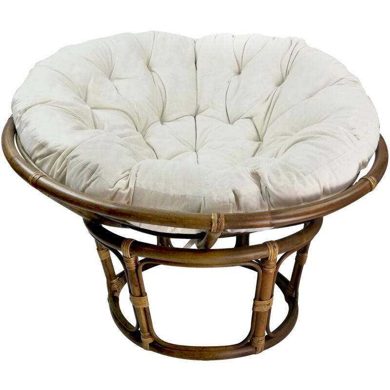 

Sillón Relax Macarella Ratán Natural Con Cojín - chillvert