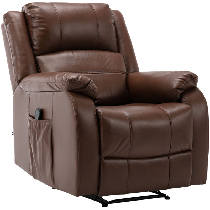 

Sillón Relax De Masaje Kerpen Marrón claro Cuero sintético