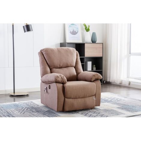Sillón Relax Eléctrico Masaje Chicago II  Capuchino