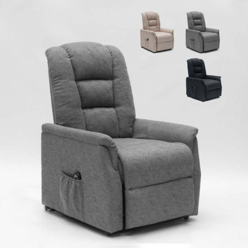 

Sillón relax Eléctrico reclinable para Ancianos 2 Motores de tela Emma Plus | Gris