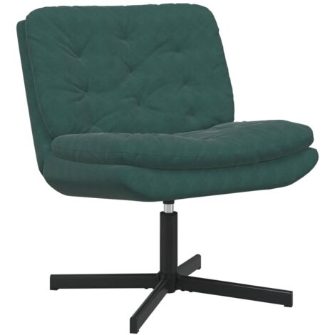 Sillón Relax giratorio Verde oscuro 63 x 75 x 76 cm Terciopelo