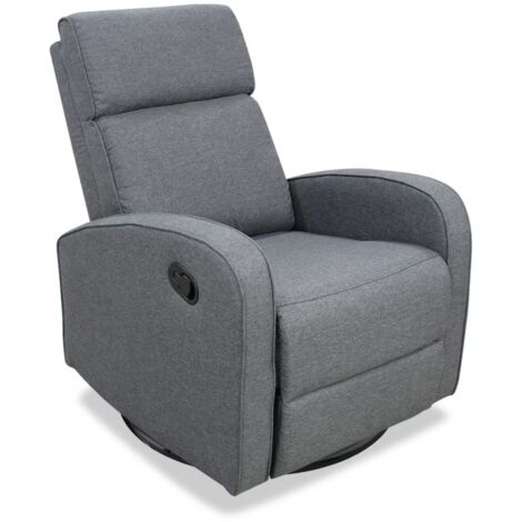 Sillón relax manual Confor tapizado gris oscuro, 74cm(Ancho) 95cm (Fondo) 101cm(Alto)