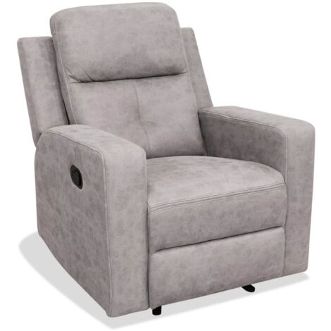 Sillón relax manual Nadal tapizado cemento, 83cm(Ancho) 92cm (Fondo) 102cm(Alto)