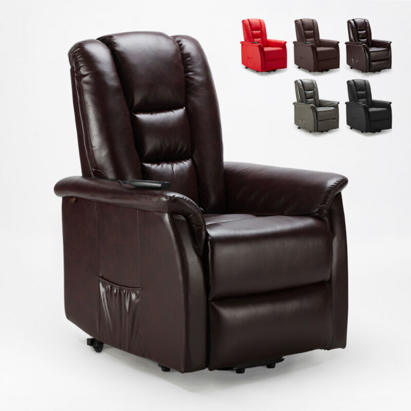 

Sillón relax polipiel reclinable eléctrico 2 ruedas Joanna | Color: Marron oscuro