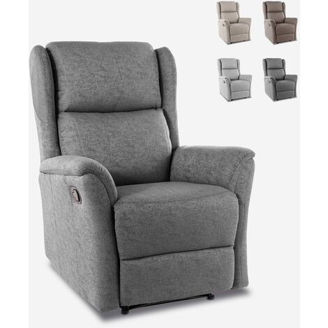 LE ROI DU RELAX Sillón relax reclinable con reposapiés Hope Color: Gris Oscuro