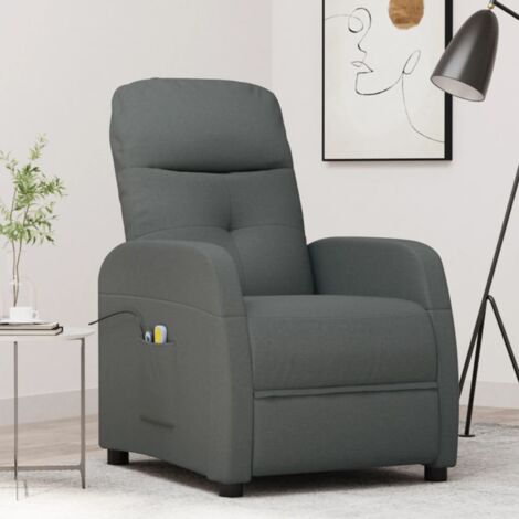 Sillón Relax Sillón reclinable de masaje Sillón para salón eléctrico cuero  sintético antracita ES89205A