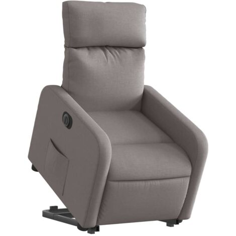 Sillón relax TV con función de elevación eléctrica muy cómoda en tejido color topo DEC028568