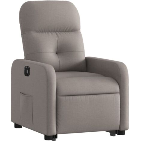 Sillón relax TV con función de elevación eléctrica muy cómoda en tejido color topo DEC028569