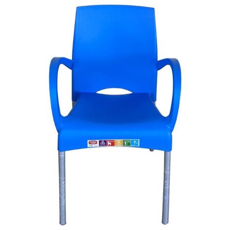SILLON RESINA ALUMINIO OURIKA AZUL