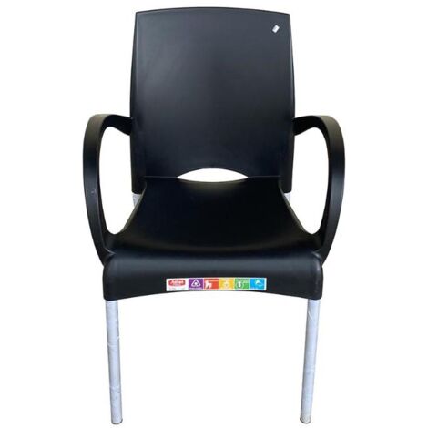 SILLON RESINA ALUMINIO OURIKA NEGRO