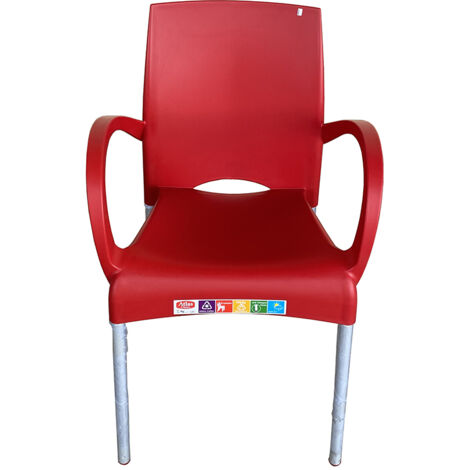 SILLON RESINA ALUMNIO OURIKA ROJO