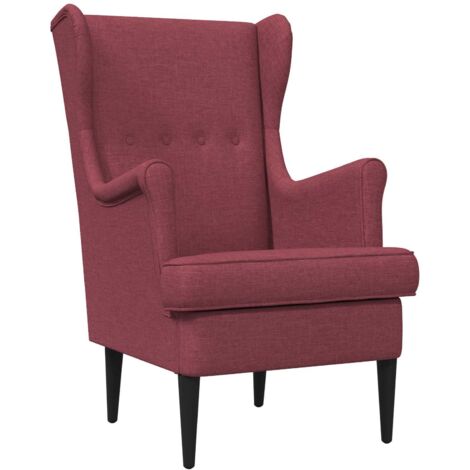 sillón Rojo vino tela