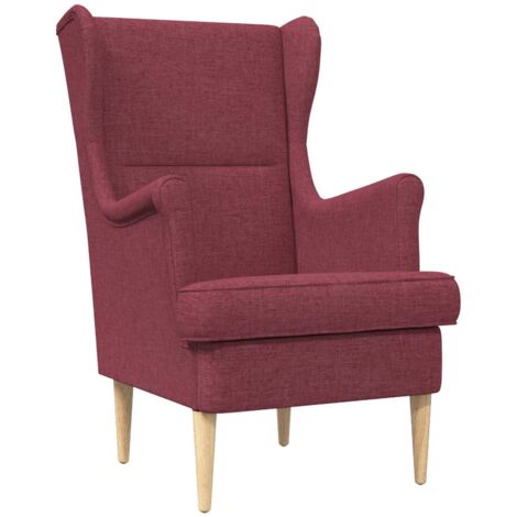 sillón Rojo vino tela