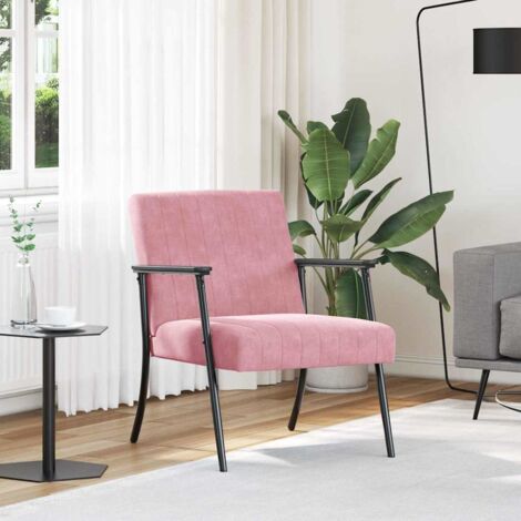 sillón Rosa 59 x 75 x 78 cm Terciopelo