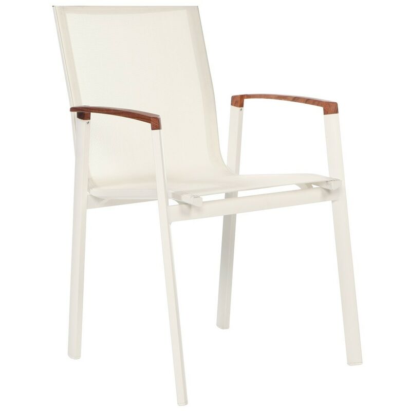 

Sillón ROSAURO, aluminio, textilene blanco