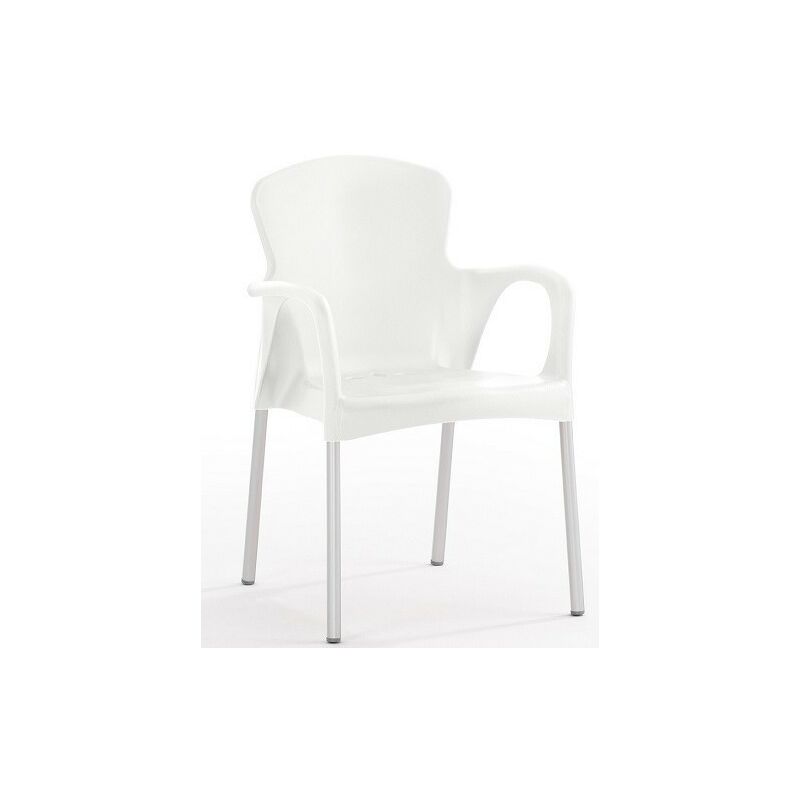 

Sillón SENA, apilable, polipropileno blanco*