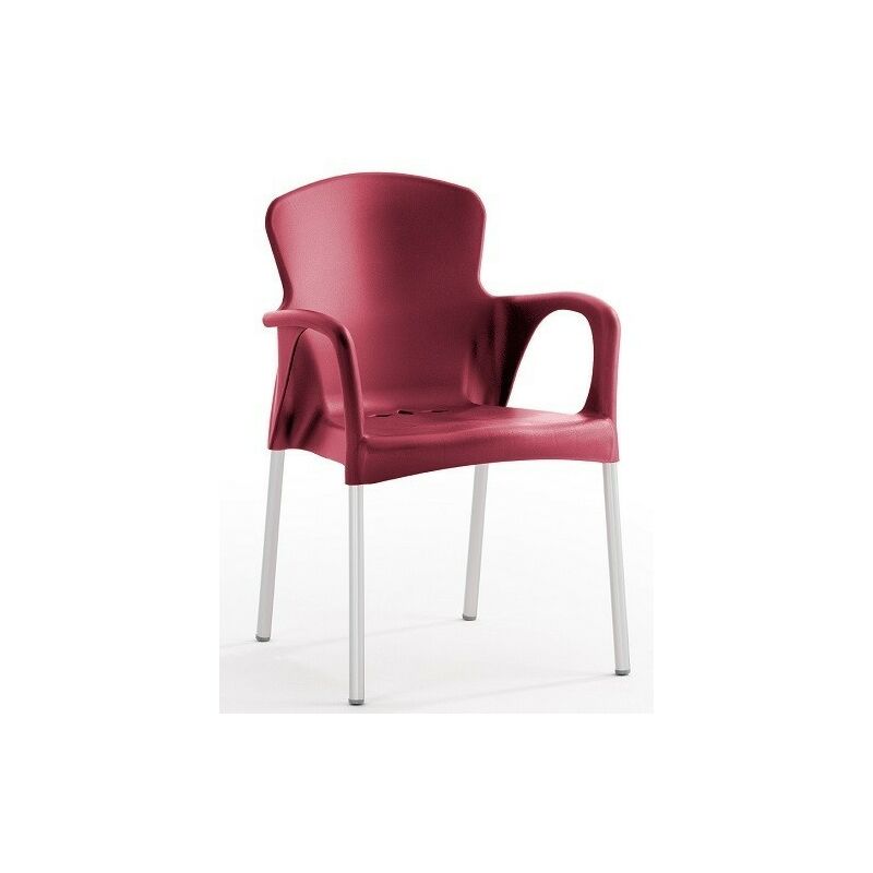 

Sillón SENA, apilable, polipropileno burdeos*
