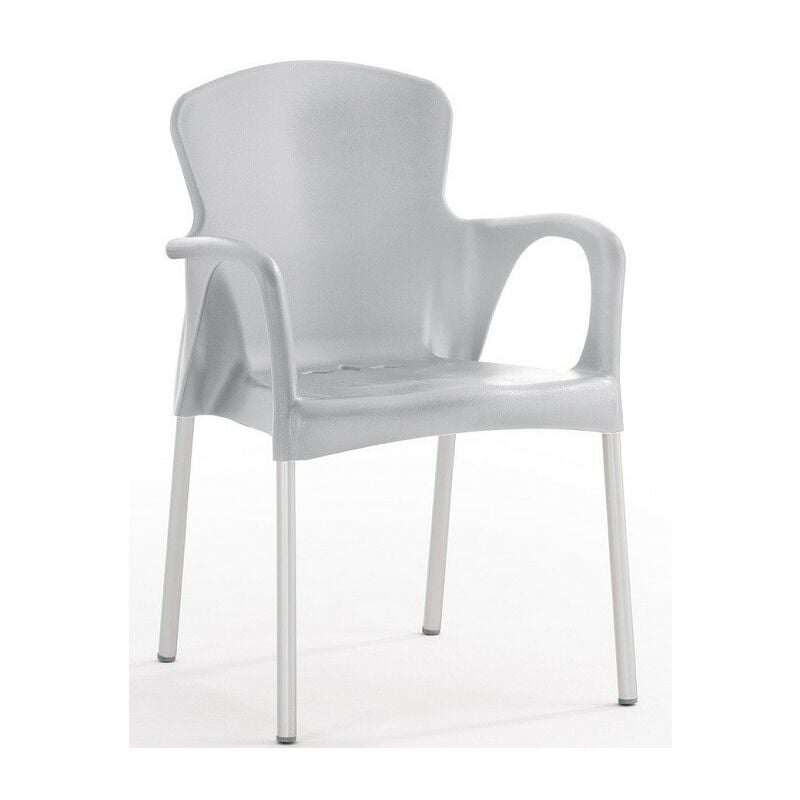 

Sillón SENA, apilable, polipropileno gris*
