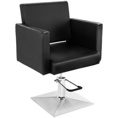 Sillón silla barbero asiento 360° negro acero sintético 140001634