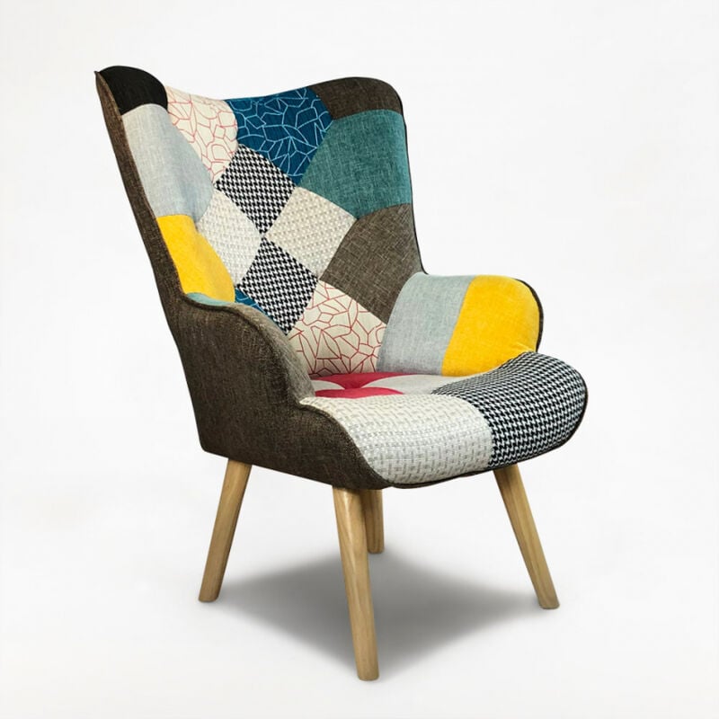 

Sillón de diseño moderno con reposabrazos Patchwork Patchy Chic