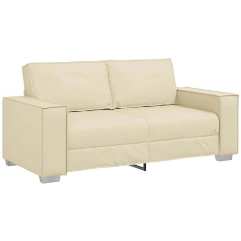Sillón sofá con cojín Crema 180 x 78 x 84 cm Cuero artificial