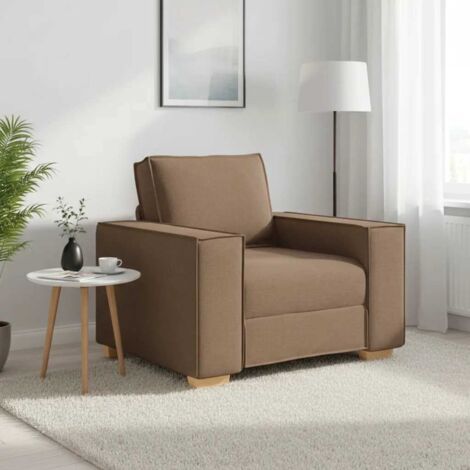 Sillón sofá  de tela marrón de 60 cm