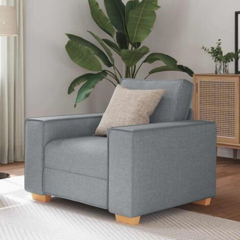 Sillón sofá gris claro 60 cm tela