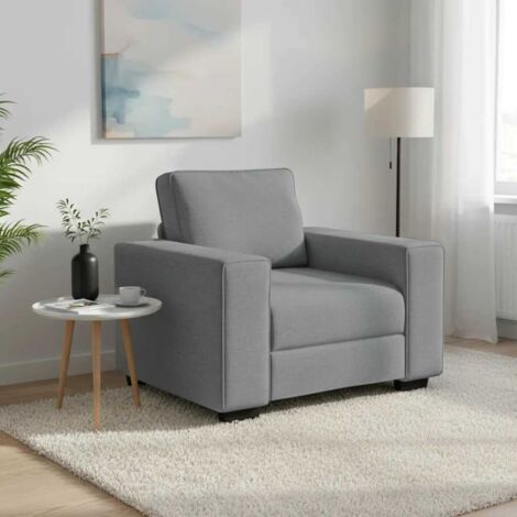 Sillón Sofá Tela Gris Claro 60 cm