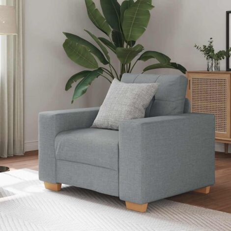 Sillón Sofá Tela Gris Claro 60 cm vidaXL
