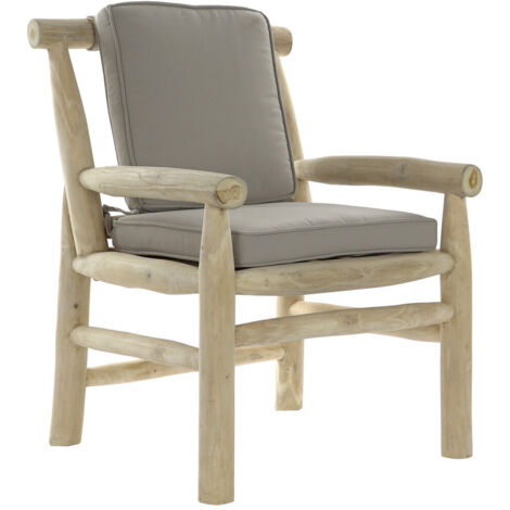 Sillon Teca Poliester 65X80X92 Gris Claro