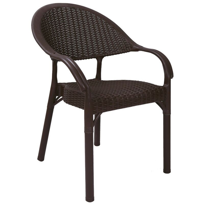 

Sillón TORREMOLINOS, apilable, polipropileno marrón chocolate