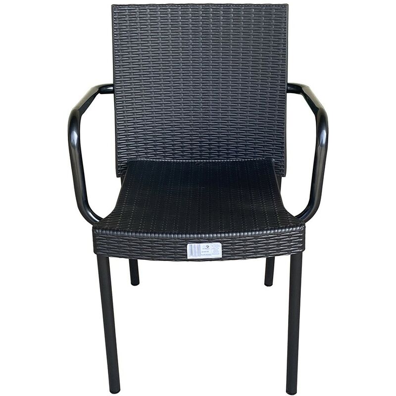 

Sillon aluminio ratan 8308/6 negro