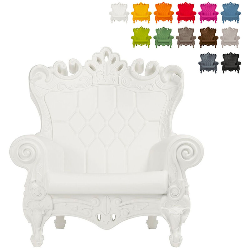 

Slide - Sillón trono de diseño moderno Queen Of Love | Color: Blanco
