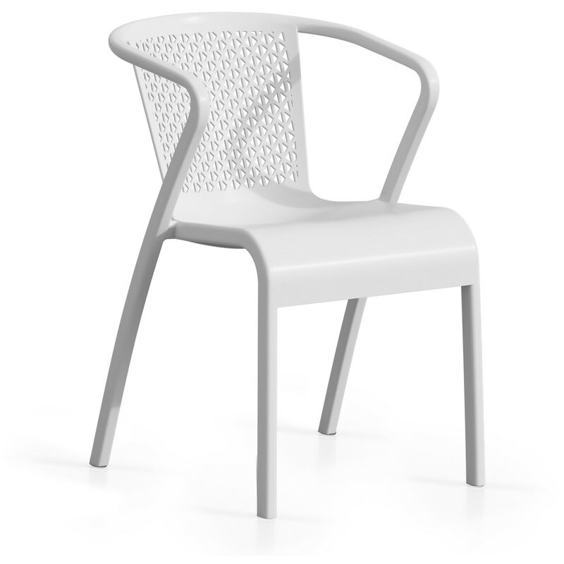 

Sillón TUI, apilable, polipropileno blanco*