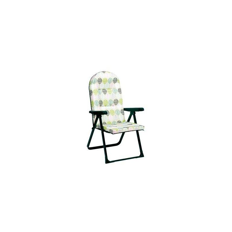 

Sillón tumbona acero estampado hojas