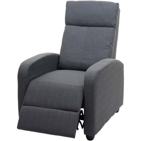 Sillón TV relax con función de inclinación ajustable tela/textil gris claro 040002003