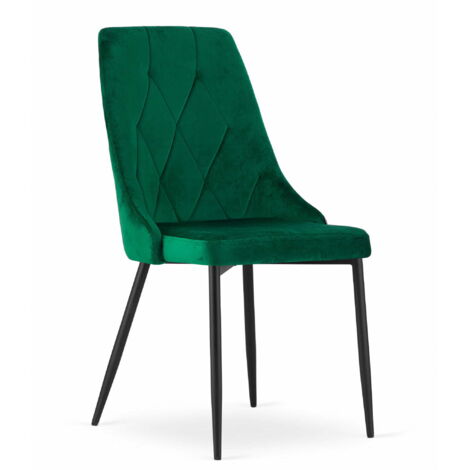 Sillón Valora IMOLA terciopelo verde oscuro diseño moderno salón