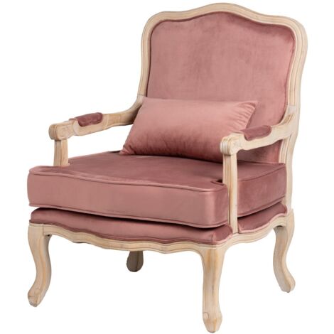 Sillon Velvet Madera Melocoton 64X72X92 Cm
